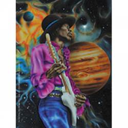 Jimi Hendrix Space & Guitars - Vinyl Sticker
