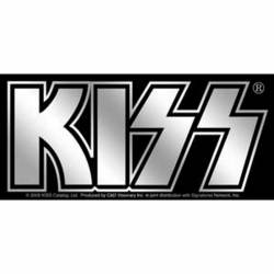 Kiss Logo - Silver Vinyl Sticker