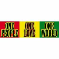 Reggae And Rasta 1 People 1 Love - Vinyl Sticker