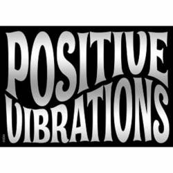 Reggae And Rasta Positive Vibrations - Silver Vinyl Sticker