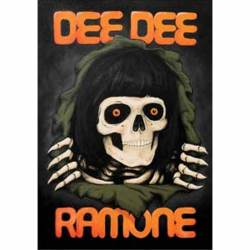 Dee Dee Ramone DeeDee Skull - Vinyl Sticker