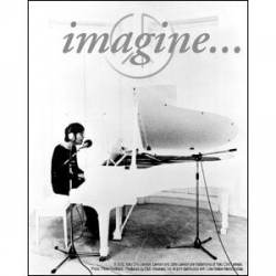 John Lennon Imagine - Black And White Vinyl Sticker