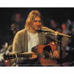 Kurt Cobain Playing - Vinyl Sticker