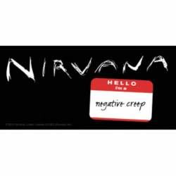Nirvana Negative Creep - Vinyl Sticker