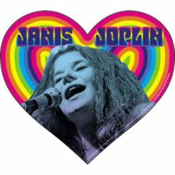 Janis Joplin Heart - Vinyl Sticker