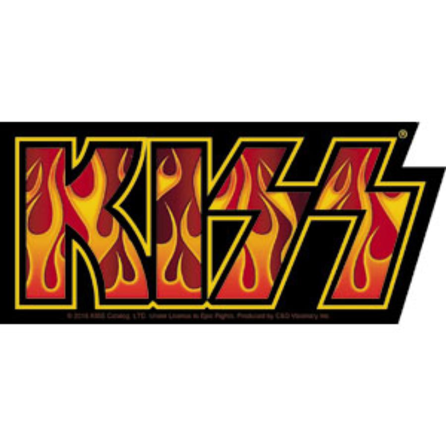 Kiss Flame Logo Vinyl Sticker At Sticker Shoppe