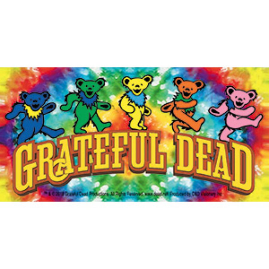 Grateful Dead Bears On Tie Dye - Vinyl Sticker at Sticker Shoppe