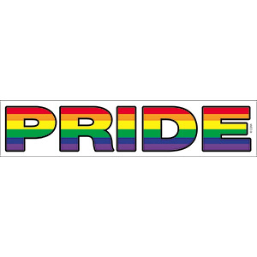 LGBTQ Rainbow Pride Script - Vinyl Sticker at Sticker Shoppe