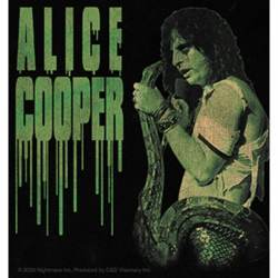 Alice Cooper With Snake - Vinyl Sticker