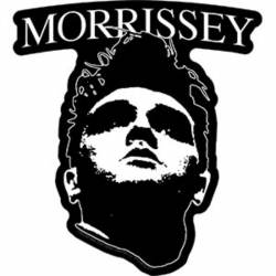 Morrissey Black & White Face - Vinyl Sticker