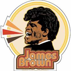 James Brown Circle Portrait - Vinyl Sticker
