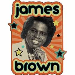James Brown Stars - Vinyl Sticker