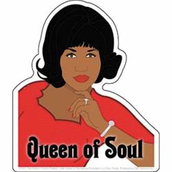 Aretha Franklin Queen of Soul - Vinyl Sticker