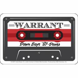 Warrant Demo Boys Cassette Tape - Vinyl Sticker