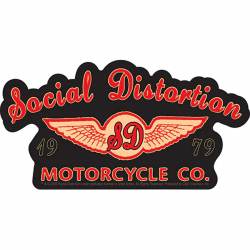 Social Distortion Motorcycle Co Wings Logo - Vinyl Sticker
