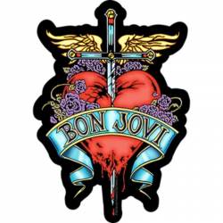Bon Jovi Heart & Dagger - Vinyl Sticker