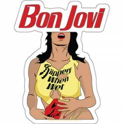Bon Jovi Slippery When Wet - Vinyl Sticker