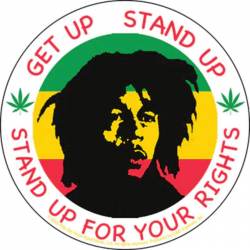 Bob Marley Get Up, Stand Up - Vinyl Sticker