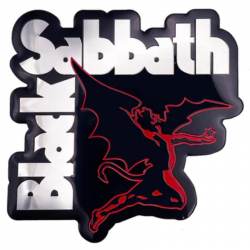 Black Sabbath Demon Logo - Foil Metal Sticker