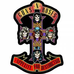 Guns N Roses Cross - Vinyl Sticker