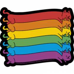 Tobe Fonseca Rainbow Cats - Vinyl Sticker