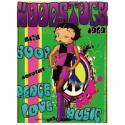 Betty Boop Peace Love Music - Vinyl Sticker