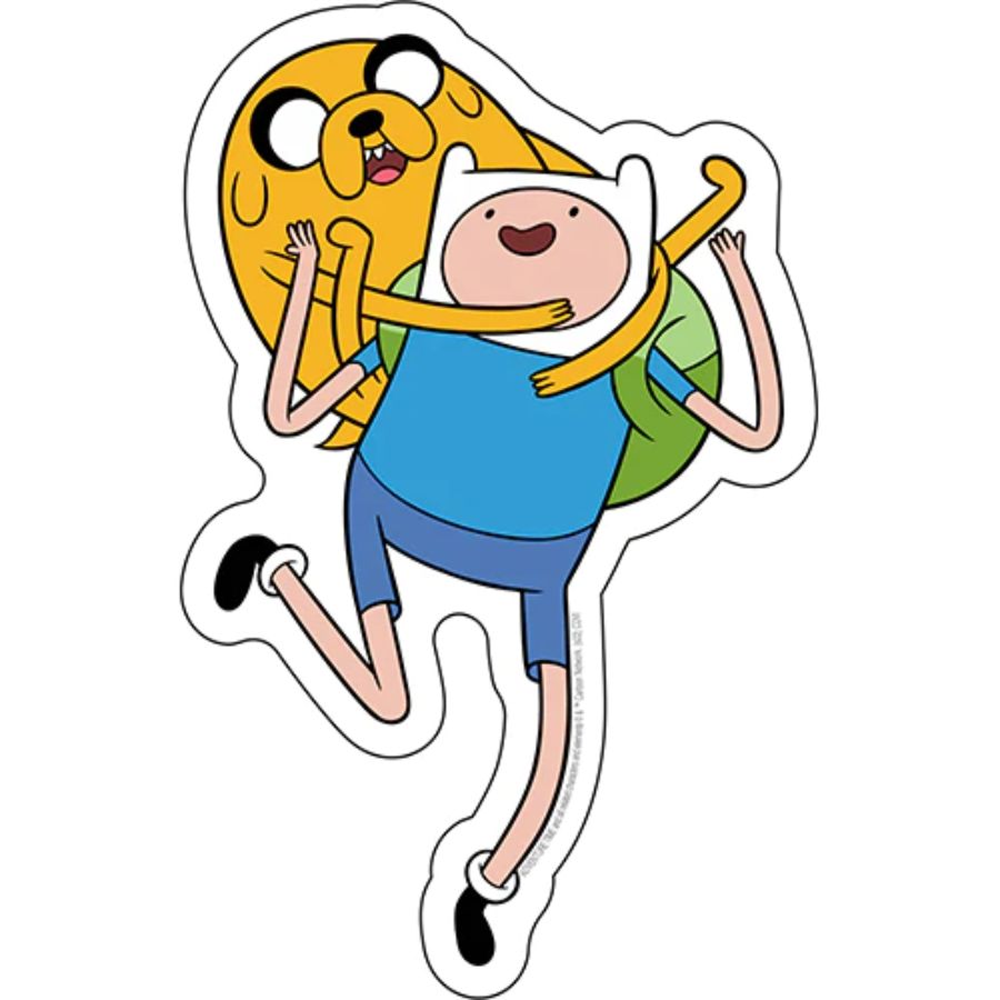 Adventure Time Finn & Jake Piggyback - Vinyl Sticker at Sticker Shoppe