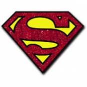 Superman Glitter Logo - Vinyl Sticker