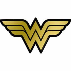 Wonder Woman Gold Foil Logo - Vinyl Sticker