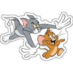 Tom & Jerry Tom Chasing Jerry - Vinyl Sticker