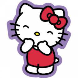 Hello Kitty Laughing - Vinyl Sticker