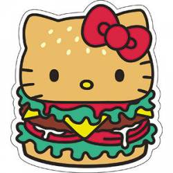 Hello Kitty Burger - Vinyl Sticker