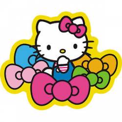 Hello Kitty Multi Bow - Vinyl Sticker