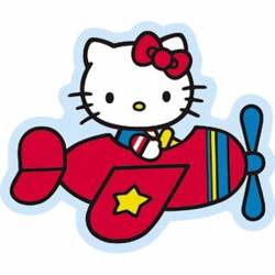 Hello Kitty Airplane - Vinyl Sticker