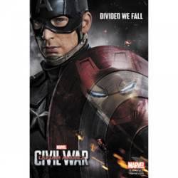 Captain America Civil War Divided We Fall - Vinyl Sticker