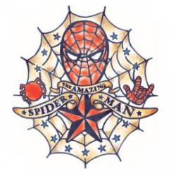 Spiderman Spidey Tattoo - Vinyl Sticker