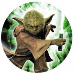 Star Wars Yoda Fighting - Vinyl Sticker