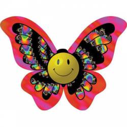 Smiley Face Butterfly - Sticker