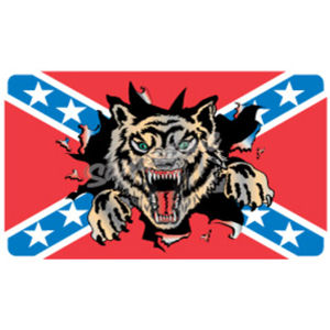 Wolf Rebel Flag - Sticker at Sticker Shoppe