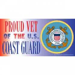 Proud Vet Of The US Coast Guard - Sticker