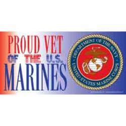 Proud Vet Of The US Marines - Sticker