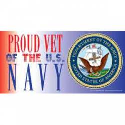 Proud Vet Of The US Navy - Sticker