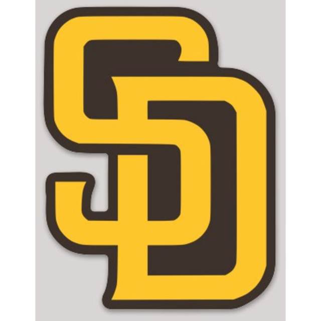 San Diego Padres Retro Logo - Set Of 4 Quad Sticker Sheet