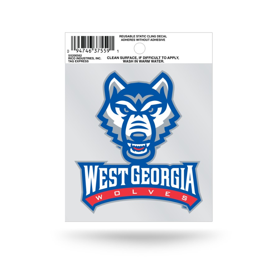 University Of West Georgia Wolves Logo - Static Cling at Sticker Shoppe