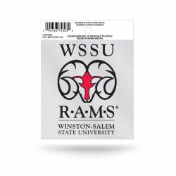 Winston-Salem State University Rams Script Logo - Static Cling