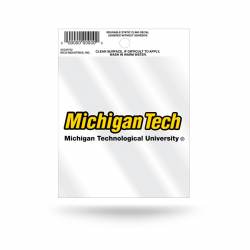 Michigan Technological University Huskies Script Logo - Static Cling