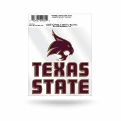 Texas State University Bobcats Logo - Static Cling