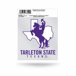 Tarleton State University Texans Script Logo - Static Cling