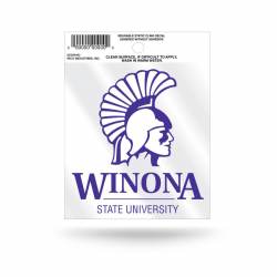 Winona State University Warriors Script Logo - Static Cling