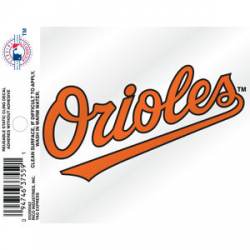 Baltimore Orioles Script Logo - Static Cling